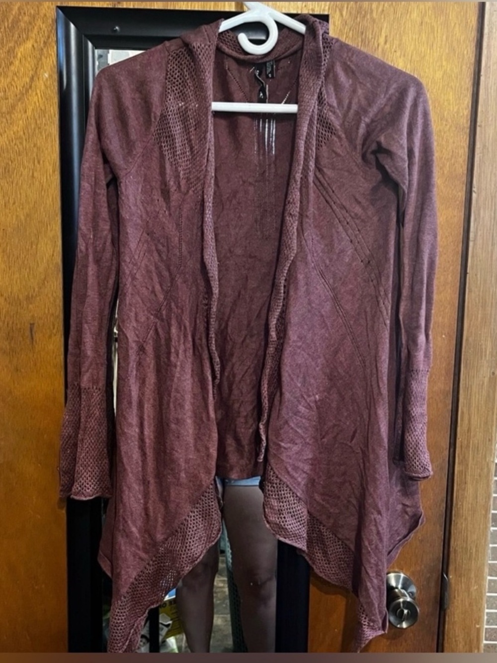 O’Neill Strange Times Heather Rose Bell Sleeve Open Front Cardigan in Size Small